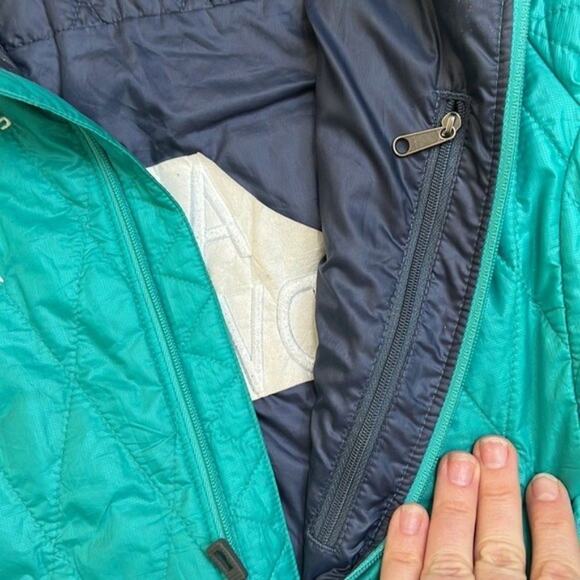 Patagonia primaloft vegan puffer jacket us women's size small teal blue green - Picture 7 of 10